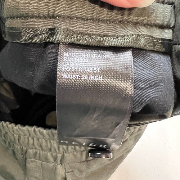 Reiss Womens Pull On Straight Leg Pants Size 28 Green High Rise Drawstring - Picture 7 of 13